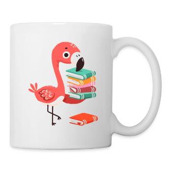 Reading Books Flamingo Book Book Lover - Mug - white - Right