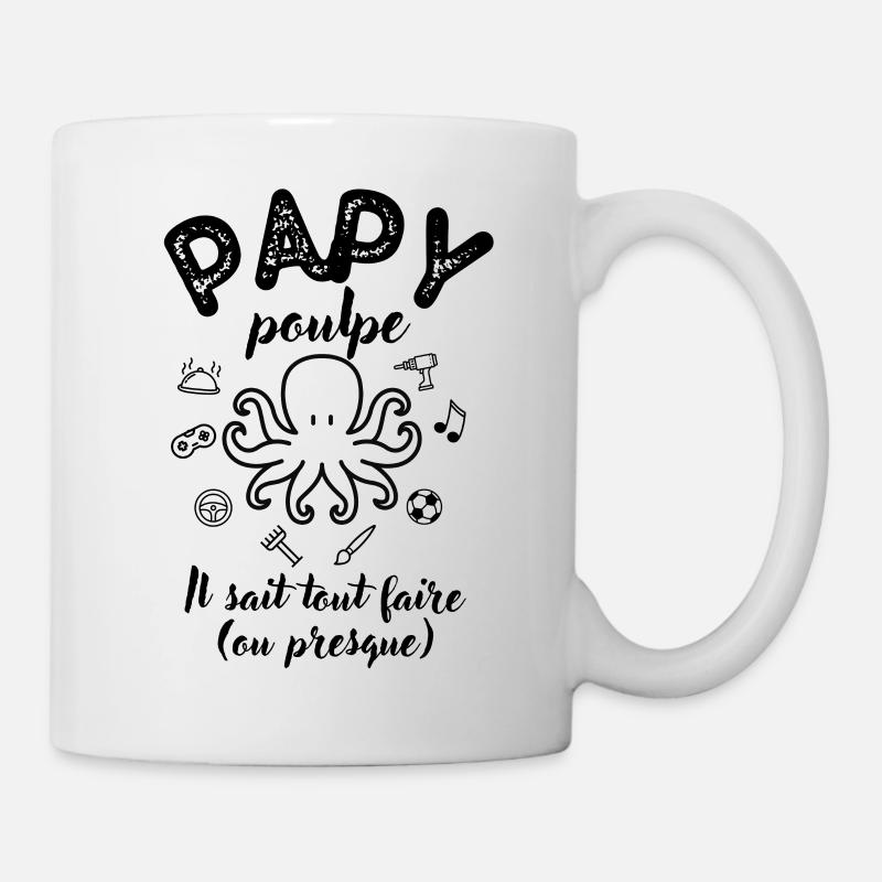 PAPY POULPE ! - Mug blanc - blanc