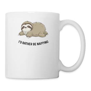 Je préfère faire la sieste, amant du sommeil, dormant paresseux - Mug blanc - blanc - Droite