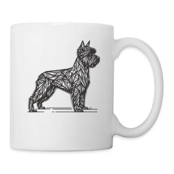 Geometric Line Art Affenpinscher Affen - Mug - white - Right