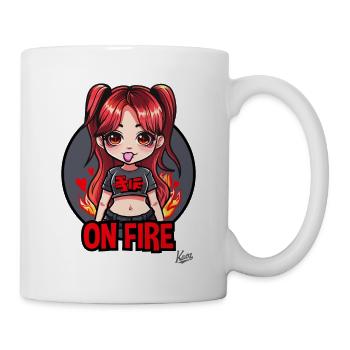 Dessin animé : Cette fille est en feu ! - Mug blanc - blanc - Droite