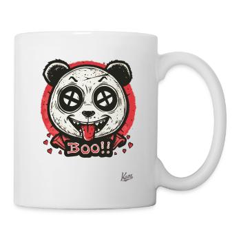 Gruselig-süßer Panda sagt "Buh" - Tasse - Weiß - Rechts