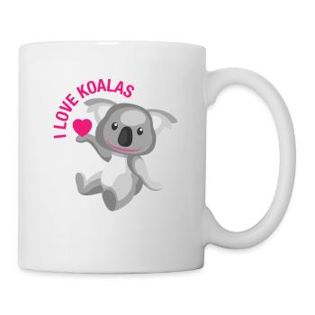 I Love Koalas T-Shirt. Cute Koala Bear Lovers Pink - Mug - white - Right