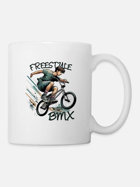 Bicycle Cyclist BMX - Mug - white