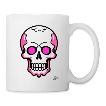 Tout simplement un crâne de crâne de dessin animé cool - Mug blanc - blanc - Droite