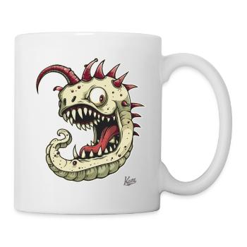 A strong, strange monster worm - Mug - white - Right