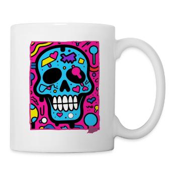 Simply Cool: Pop Art Skull with a Twist - Mug - white - Right