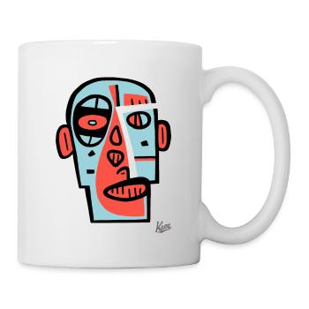 Abstract Cubism Art: A Face Portrait - Mug - white - Right