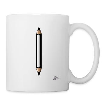 Crayon : Deux, c’est mieux ! - Mug blanc - blanc - Droite