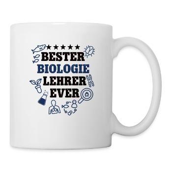 Bester Biologie Lehrer Bio Biologielehrer Biologe - Tasse - Weiß - Rechts