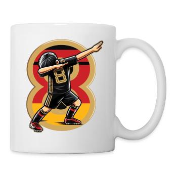 8 Years Boy Soccer Black Red Gold - Mug - white - Right