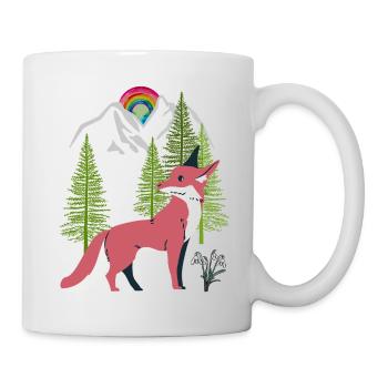 Fuchs Füchse Natur Märchen - Tasse - Weiß - Rechts
