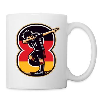 8 Years Boy Soccer Black Red Gold - Mug - white - Right