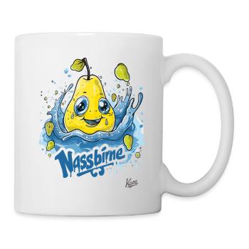 Funny Water Wet Pear : Une poire mouillée - Mug blanc - blanc - Droite