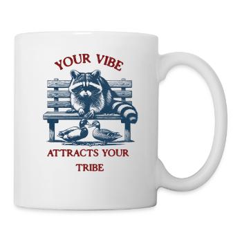 Your Vibe attracts your Tribe - Tasse - Weiß - Rechts