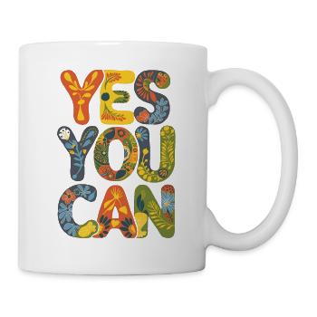 Bloom in Power : « Oui, vous pouvez le faire » Oui vous pouvez - Mug blanc - blanc - Droite