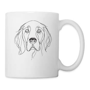 Line Art Setter Setters Anglais - Mug blanc - blanc - Droite