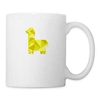 Chemise de lama géométrique Cool Polygon Origami Animal - Mug blanc - blanc - Droite