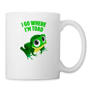 Je vais où je suis crapaud drôle grenouille mignonne humour animal - Mug blanc - blanc - Droite