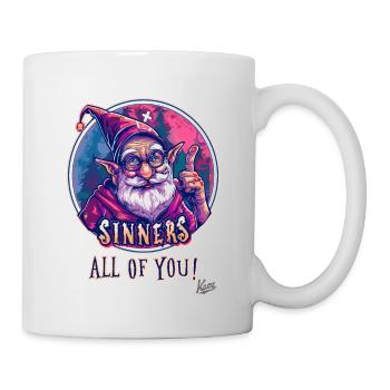 Gnom-Opa Zauberer, Sünder, Ihr Alle - Tasse - Weiß - Rechts