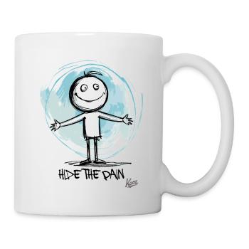 Verstecke den Schmerz - Tasse - Weiß - Rechts