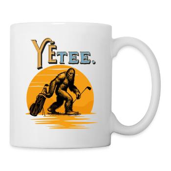 Yeti-Golfer, hier ist der Yete! - Tasse - Weiß - Rechts