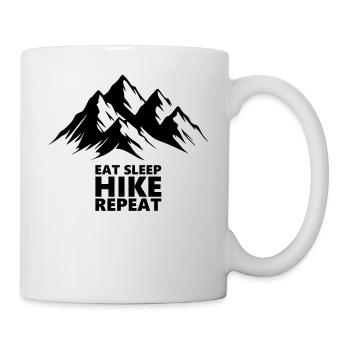 Alps Mountains Eat Sleep Hike Repeat Vector - Mug - white - Right