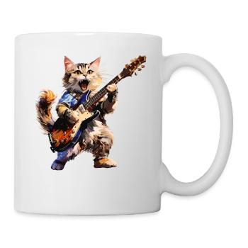 CAT GUITAR - Mug - white - Right