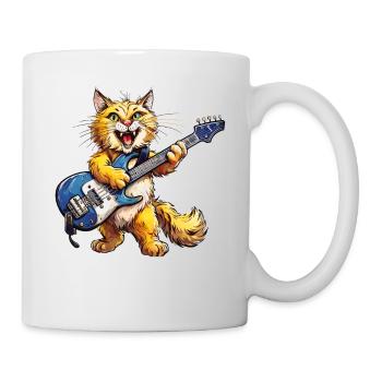 CAT GUITAR - Mug - white - Right