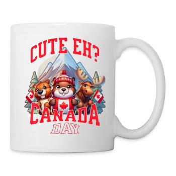 Cute Eh Happy Canada day Flag - Mug - white - Right