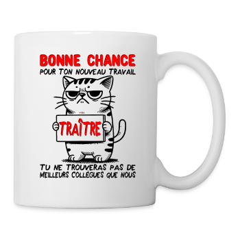 Départ collègue travail nouvel emploi bonne chance - Mug blanc - blanc - Droite