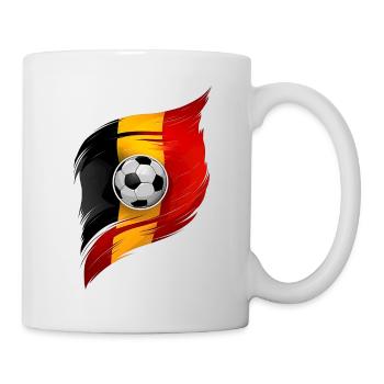 Belgium football, football flag belgique - Mug - white - Right