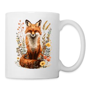 Cottagecore Natur Floral Fuchs - Tasse - Weiß - Rechts