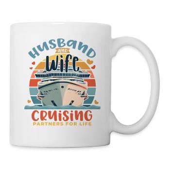 Husband Wife Cruising Partners for Life - Tasse - Weiß - Rechts