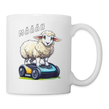 TONDEUSE À GAZON ROBOTISÉE POUR MOUTONS MÄÄÄH - Mug blanc - blanc - Droite