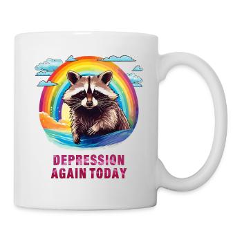 RACCOON DEPRESSION AGAIN TODAY - Mug - white - Right