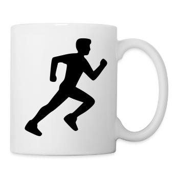 coureur coureur joggeur minimal icône vectorielle - Mug blanc - blanc - Droite