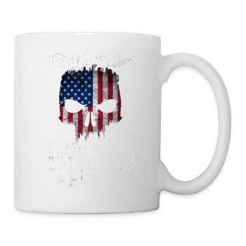 Patriot Skull US Flag USA Constitution Needs To - Mug - white - Right
