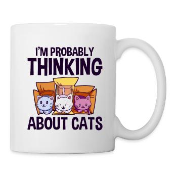 I'm Probably Thinking About Cats 4 - Mug - white - Right