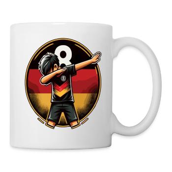 8 Years Boy Soccer Black Red Gold - Mug - white - Right