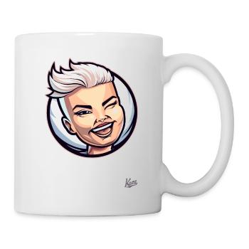 Short-haired lucky cat: Woman, fresh and cheeky! - Mug - white - Right