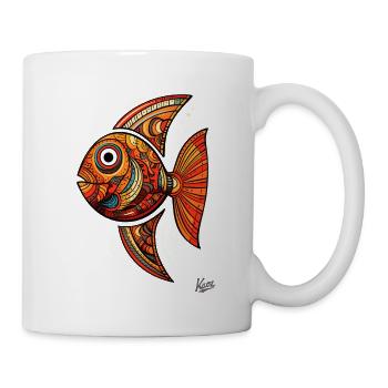 Big, cool, funny coral fish - Mug - white - Right
