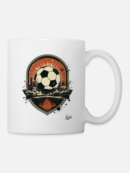 Ein Emblem für Fußball - Tasse - Weiß