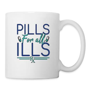 Pilules de pharmacie pour tous les maux - Mug blanc - blanc - Droite