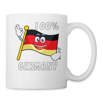 GERMANY 100% FLAGGE - Tasse - Weiß - Rechts