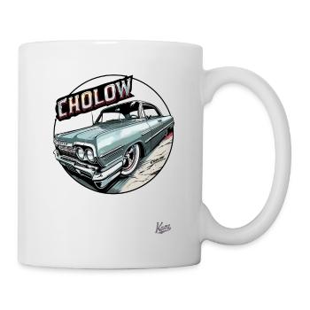 Cholow Klassiker: Oldtimer Lowrider-Auto - Tasse - Weiß - Rechts