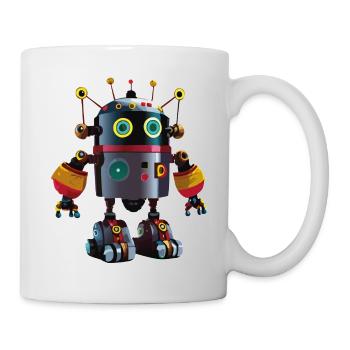 02 Robot Kid Picture Cartoon Funny - Mug - white - Right
