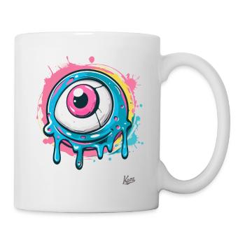 The cool paint splash eye - Mug - white - Right