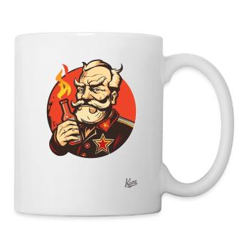Parodie auf eine kommunistische Party mit Flasche - Tasse - Weiß - Rechts