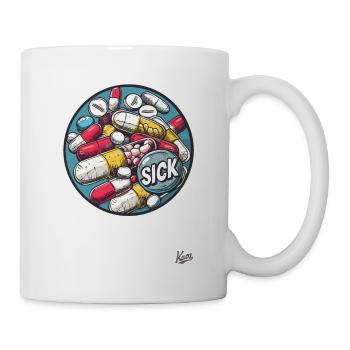 So viele Pillen, Medikamente so krank - Tasse - Weiß - Rechts